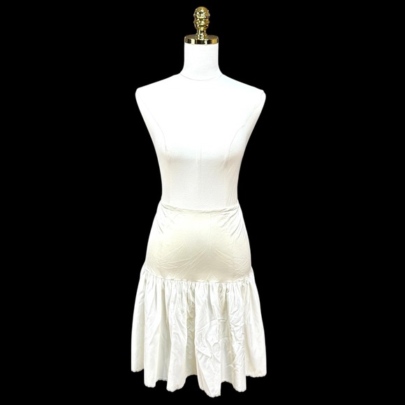 Kayser Other - Vintage Kayser Ivory Ruffle Lace Trim Half Slip Petticoat Made USA Knee Length